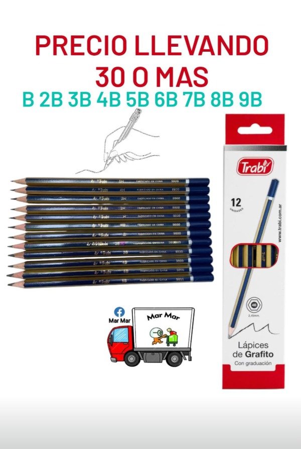 Producto - Lápiz de grafito trabi (cantidad)