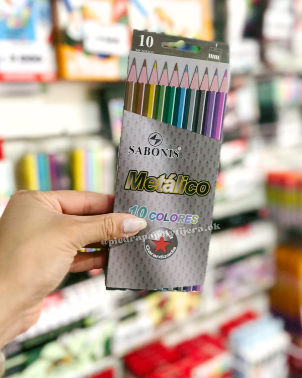 Producto - LIQUIDACION! lapices de color Sabonis, metalizados x10