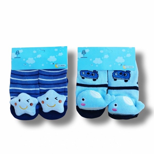 Producto - Media Bebé Antideslizante Sonajero 12-24 Meses Niños X1 - PESAIL