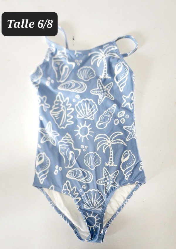 Traje de baño HyM talle 6/8 caracoles
