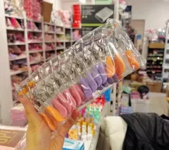 Producto - ARQUEADOR CON PEINE NARANJA / ROSA / VIOLETA - PACK DE 12 UNIDADES