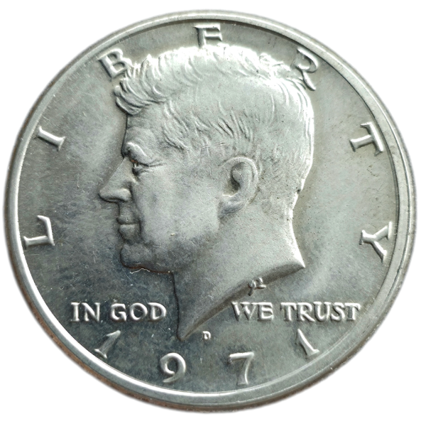 Producto - Estados Unidos Half Dolar Kennedy 1971 D Km#202b VF+