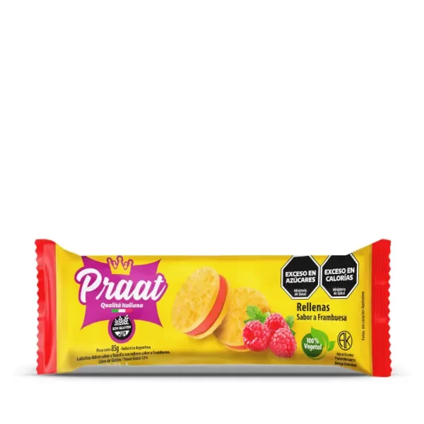 Producto - Galletitas de vainilla rellenas con frambuesa Praat