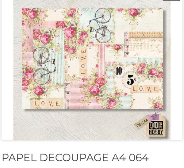 Producto - Papel decoupage A4 064