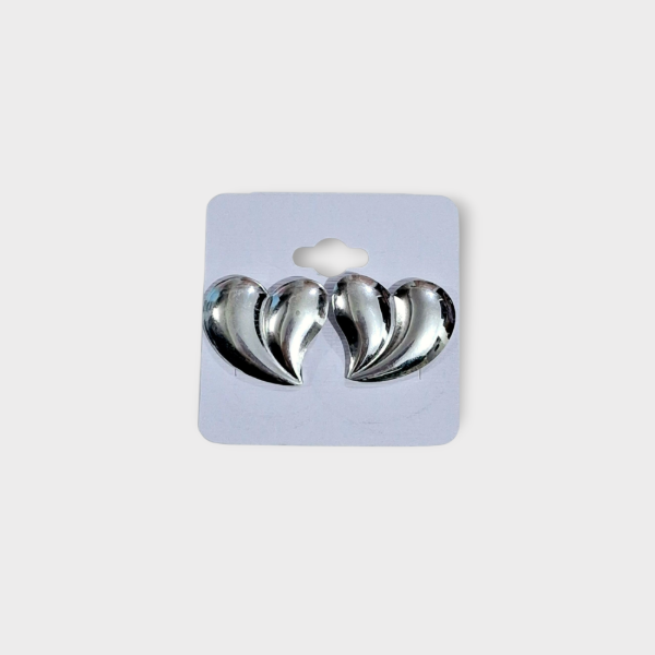 Producto - Par de aros Corazon Acero Quirúrgico