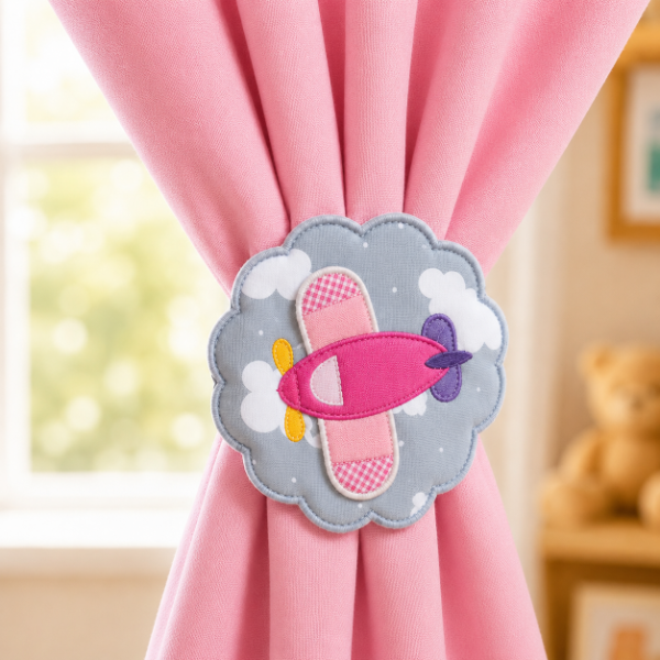 Producto - Cortinas Infantiles Personalizadas - Sueño Entre Las Nubes (Rosa) - 2