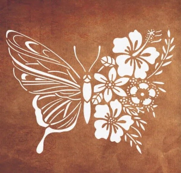 Producto - Stencil J186 30x30 MARIPOSA
