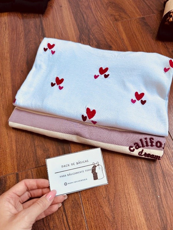 Producto - Pack de básicas Rayada-Bordada