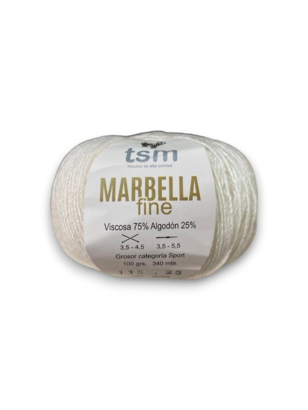Producto - HILADO MARBELLA 8/3 FINE X 100 GRS - 115 BLANCO ANTIGUO
