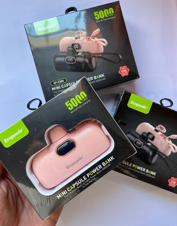 Producto - Cargador Portatil Rosa Ecopower 5000 mAh