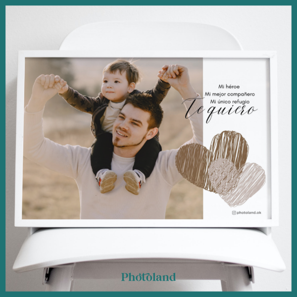 Producto - Lámina para Papá con frase más portarretrato