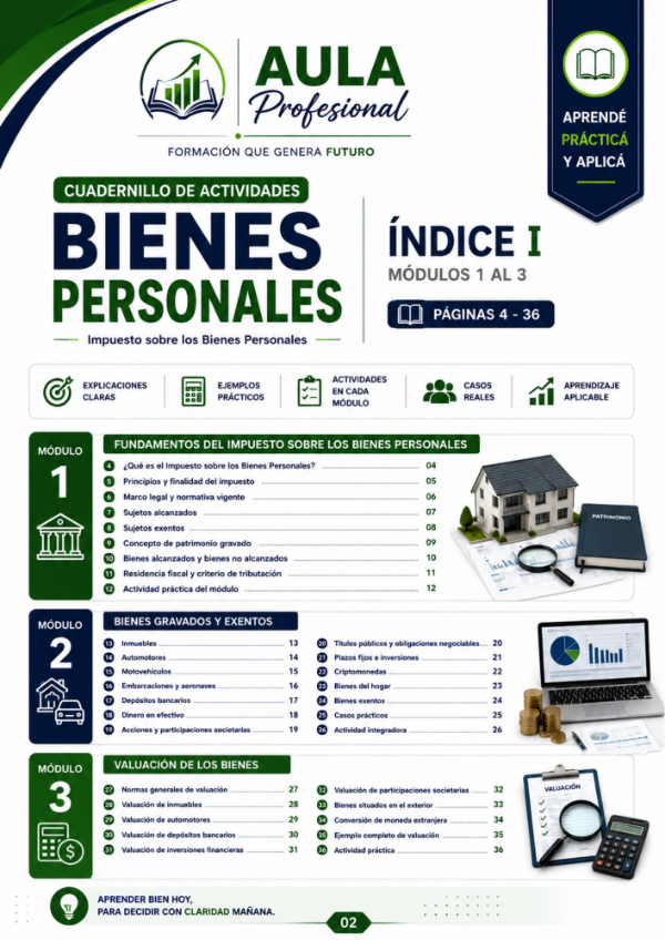 Producto - Cuadernillo de Actividades: Bienes Personales (Edición 2026) - PDF Imprimible - 1