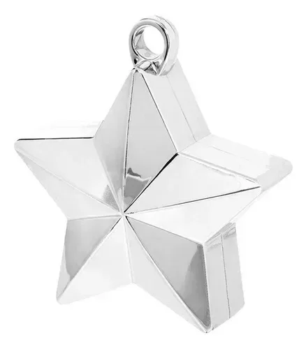 Producto - PESA ANCLAJE PARA GLOBOS ESTRELLA PLATEADO