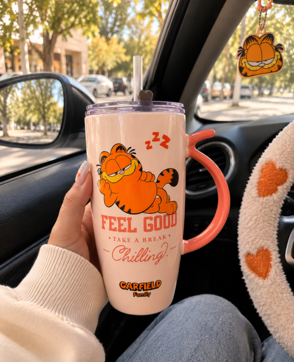 Producto - Vaso quencher cerámico hermetico Garfield