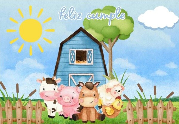 Producto - LAMINA ANIMALITOS GRANJA 5 RECTANGULAR