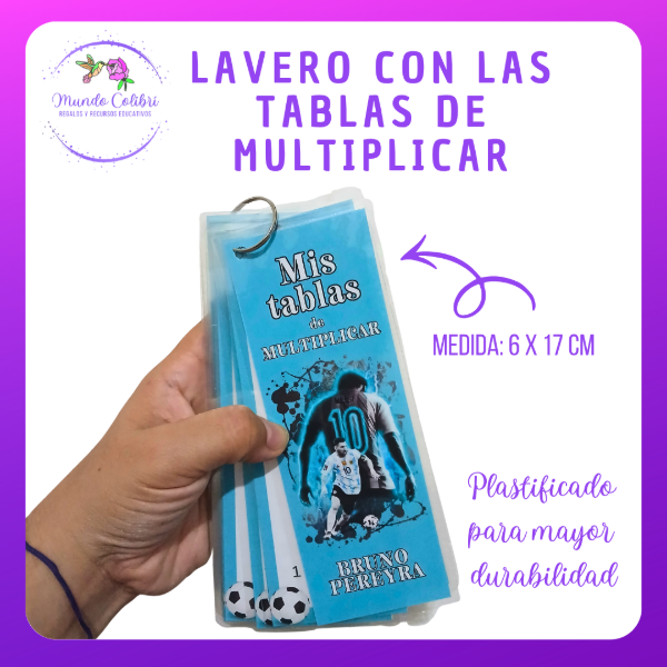 Producto - Llavero con tablas de multiplicar - 1