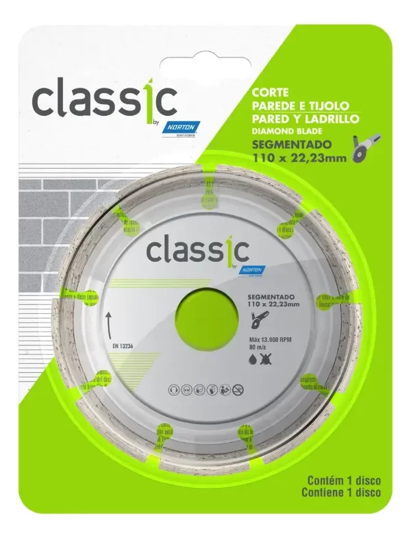 Producto - DISCO DIAMANTADO 110MM SEGMENTADO "NORTON" CLASSIC