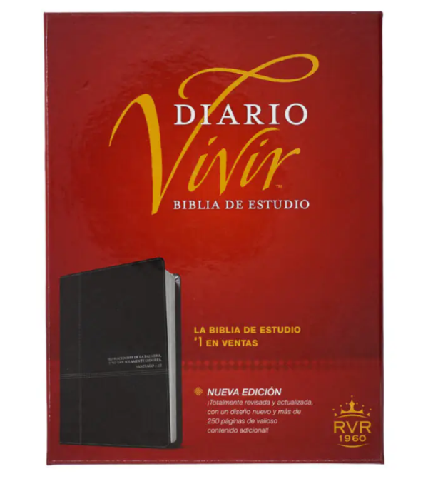 Producto - BIBLIA DE ESTUDIO DIARIO VIVIR RVR IMITACIÓN PIEL NEGRO