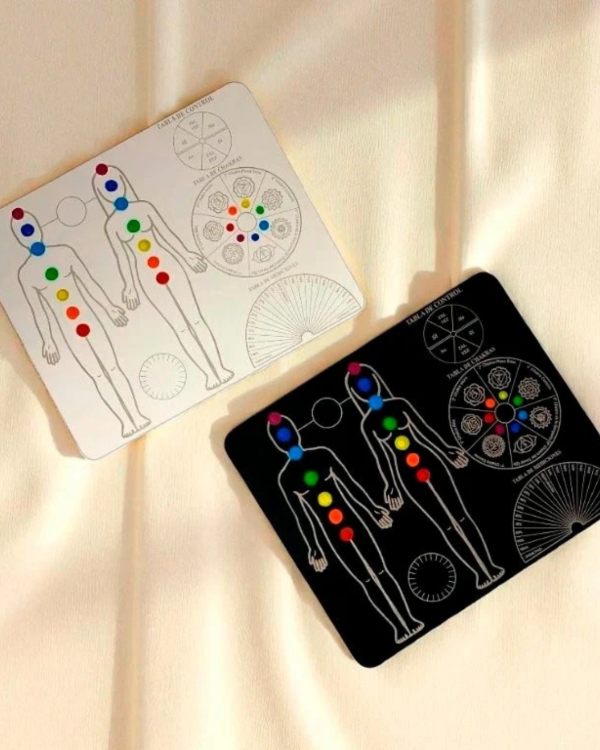 Producto - Tablero radiestésico de Chakras - Negro