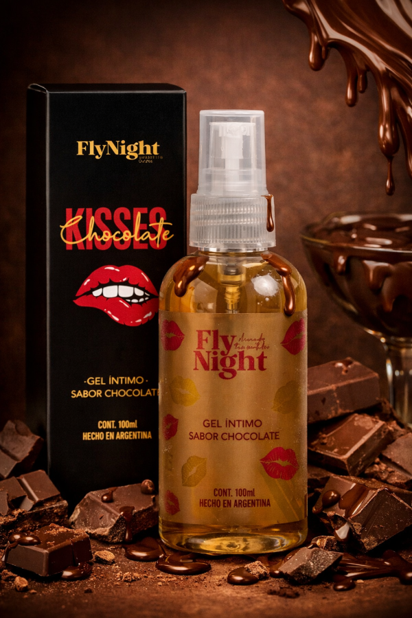 Producto - Fly Night - Lubricante Comestible Kisses Chocolate - Base acuosa 100ml