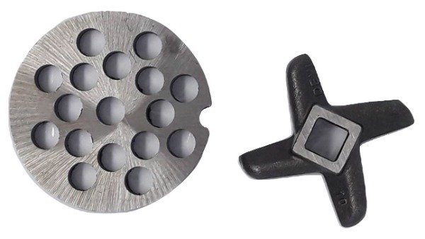 Producto - Disco Y Cuchilla Devi Para Picadora N10 Y N12 Afilable 10 mm
