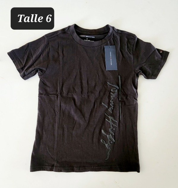 Producto - Remera manga corta Tommy Hilfiger talle 6 negra
