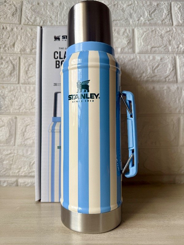 Producto - TERMOS EDICIÓN OASIS CELESTE A RAYAS 950 ML