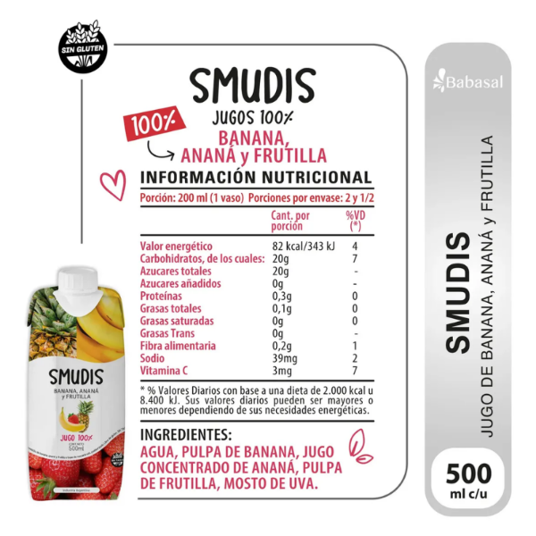Producto - Jugo Smudis Multrifruta 100/ natural x 500 ml - 1