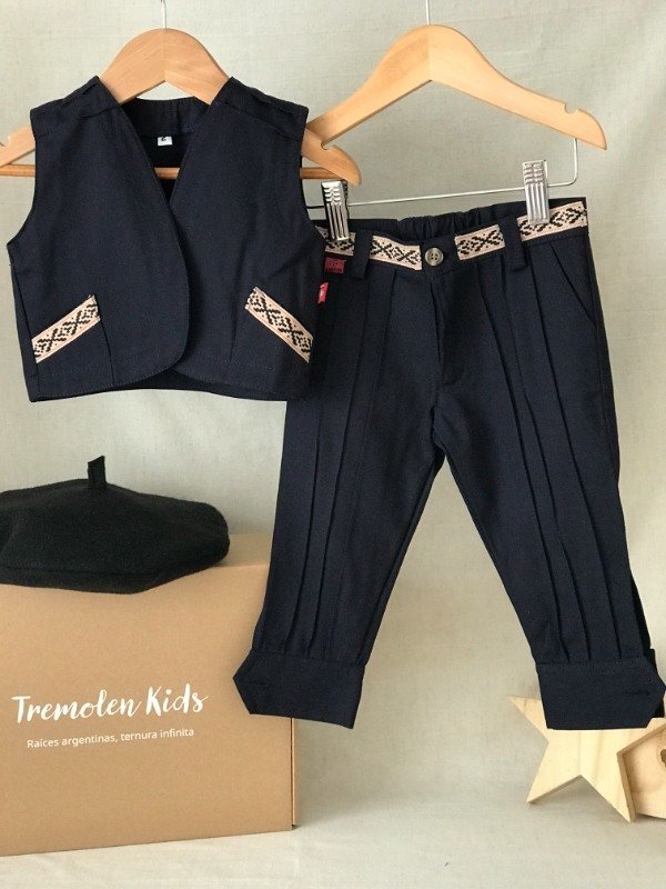 Producto - Box Conjunto Alforzado Azul Marino