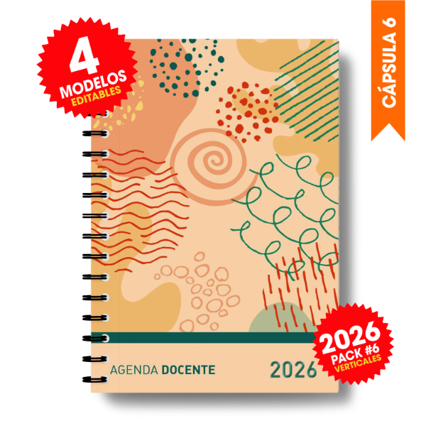 Producto - Agenda Docente 2026 Editables Para Imprimir + Muestras #6