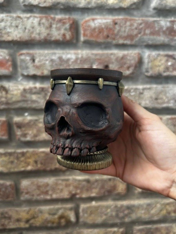 Producto - Mate Calavera Negro