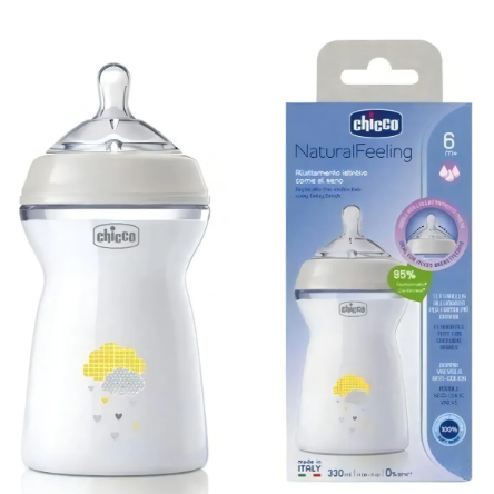 Producto - Chicco Mamadera Deco Natural Feeling 6m 330ml
