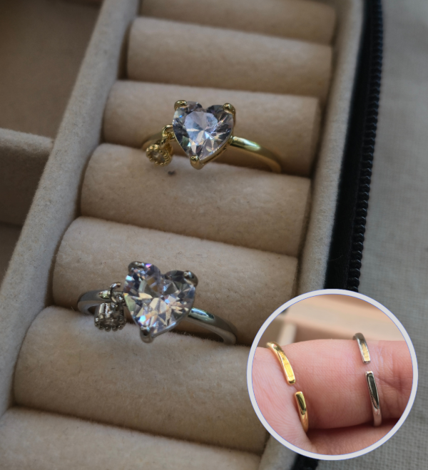 Producto - Anillo corazon delicate ACERO QUIRÚRGICO AJUSTABLE