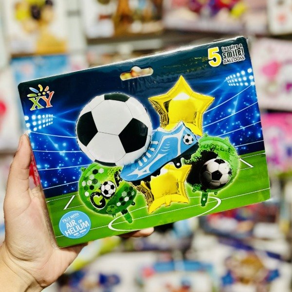 Producto - Set de globos FUTBOL BOTIN 5 pcs