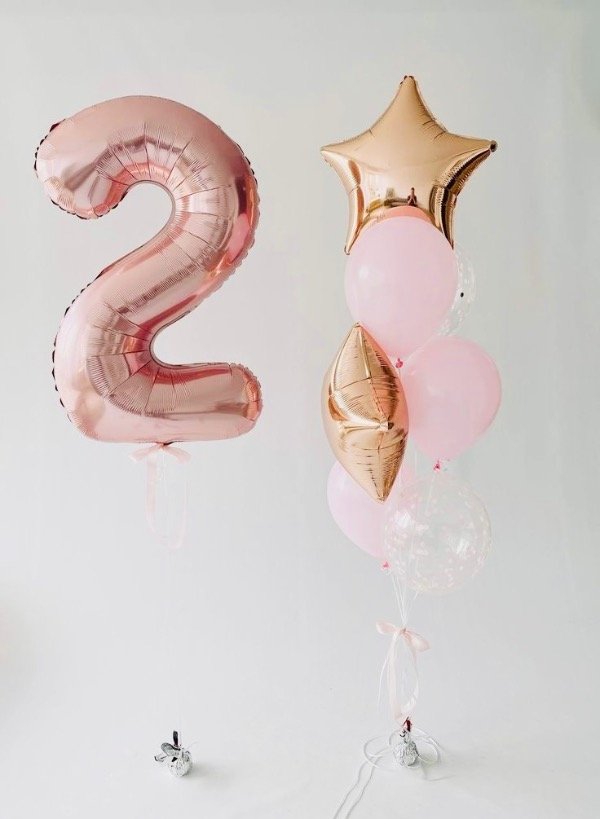 Producto - Bouquet de Número y 6 globos con helio
