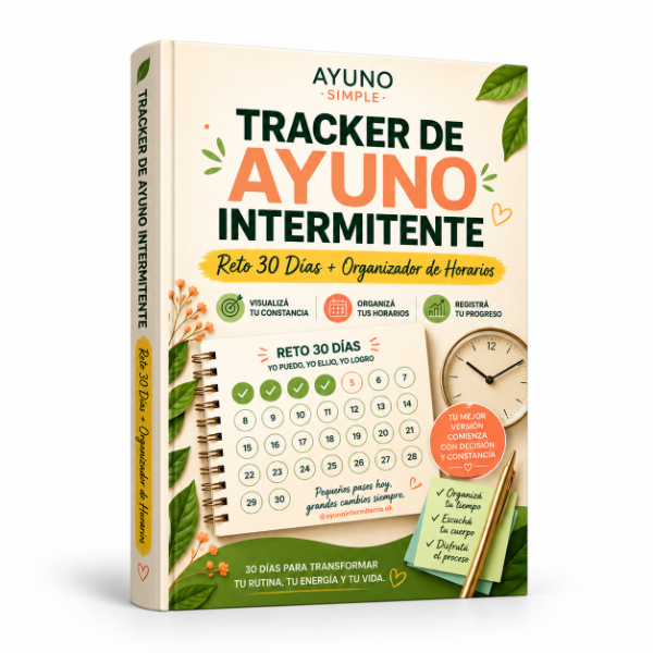 Producto - Tracker de Ayuno Intermitente: Reto 30 días + Organizador Semanal - 0