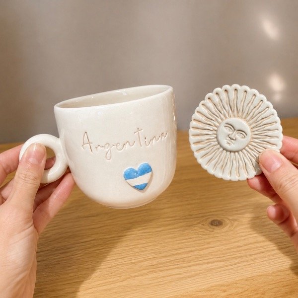 Producto - Taza bombé corazón Argentina
