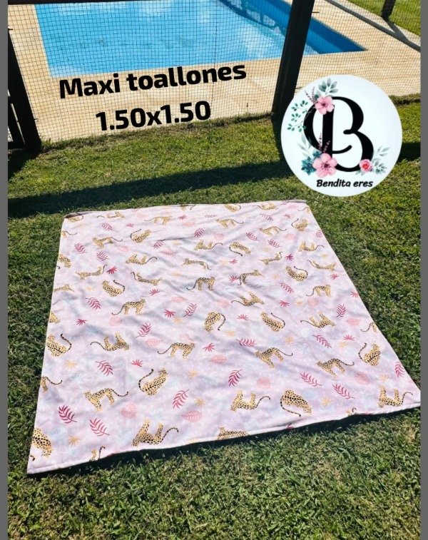 Producto - MAXI TOALLONES LEOPARDO ROSA