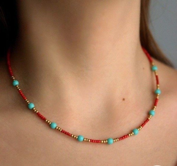 Producto - Gargantilla Mostacillas y Perlas - 1