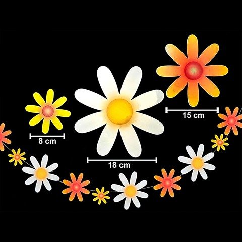 Producto - BANDERIN MARGARITAS TRES COLORES x1