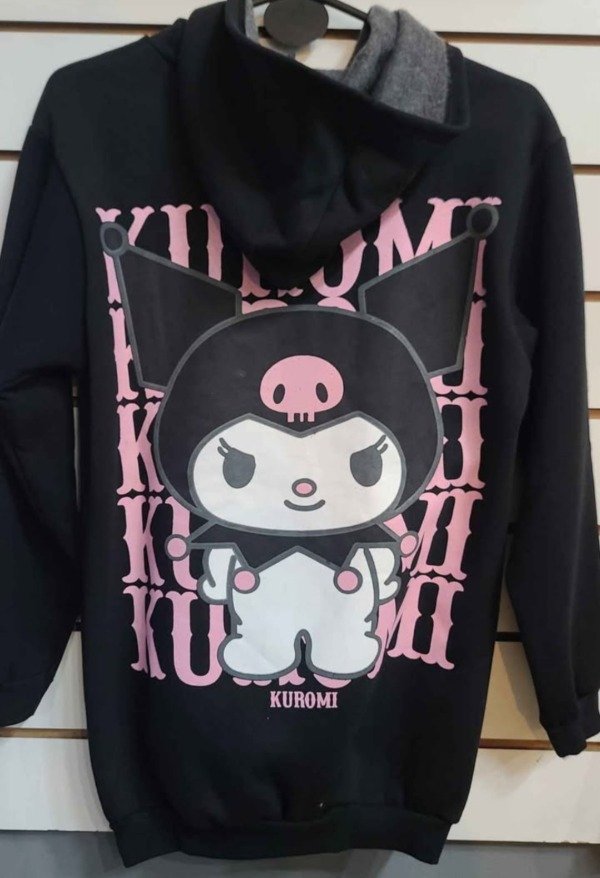 Producto - BUZO CANGURO FRISADO KUROMI NEGRO T.12 - 1