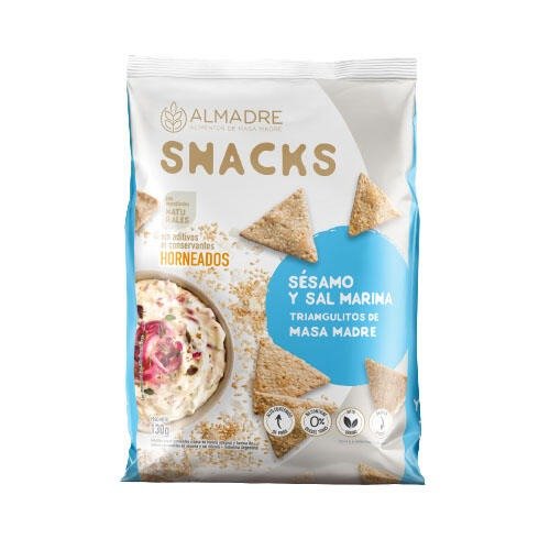 Producto - Snacks de Masa Madre Sesamo y Sal Marina x 130g ALMADRE