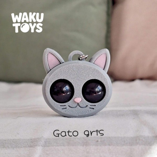Producto - WAKU LLAVERO GATITO GRIS