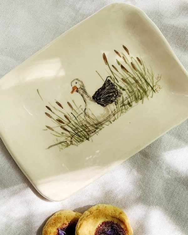 Producto - Bandeja pintada con un patito