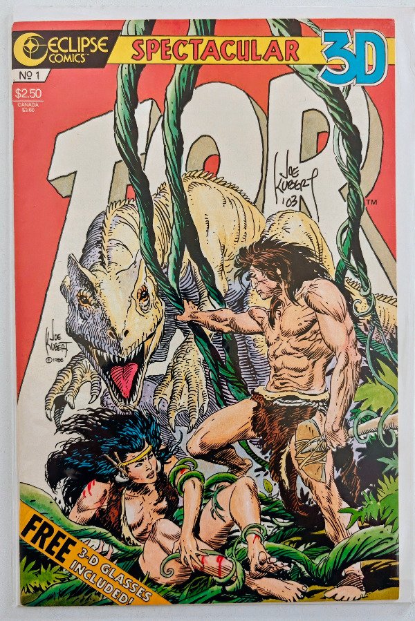 Producto - Tor 3-D #1 (1986) - Firmado en tapa por la leyenda Joe Kubert