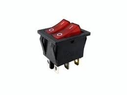 Producto - Llave Tecla Doble On Off 6p 15a 250v Luz Roja