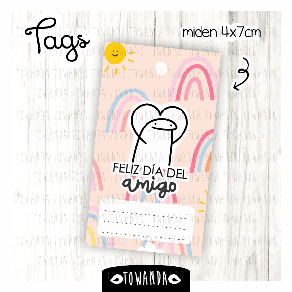 Producto - 20 Tags Florks "Día de la Amistad"