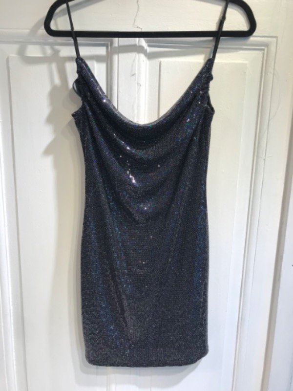 Producto - Vestido MELOCOTON lurex lycra cuello volcado- Talle S- PRECIO: 70x