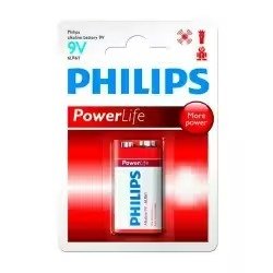 Producto - Philips Power Life Alcalina 6LR-61P1B/97 9V - 1 Unidad