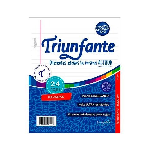 Producto - REPUESTO CARTA RAYADO 24H TRIUNFANTE